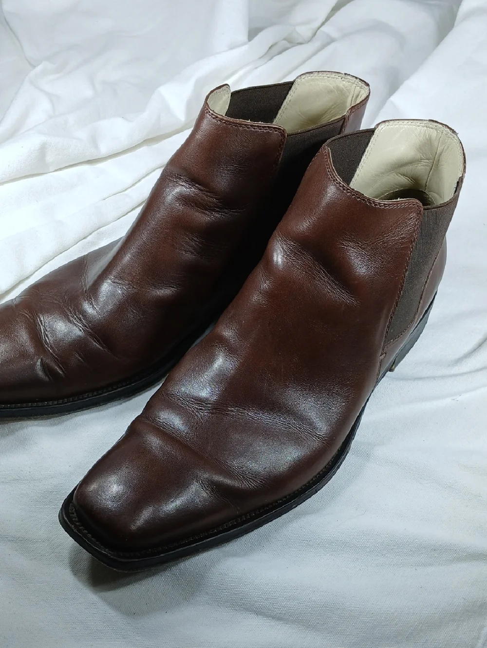 Kenneth Cole New York Men's Brown Leather Chelsea Boots